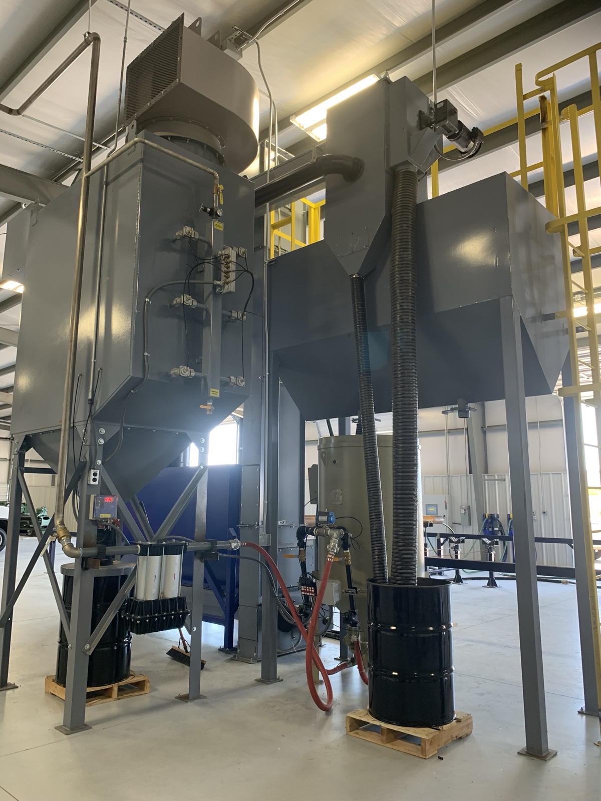 Dust collector and classifier tower